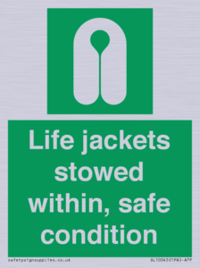 Life jackets stowed within